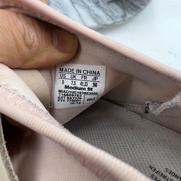 Adidas Mi Tubular Running Shoe Womens 9 Blush Pink Lace Up Low Top Athletic - Picture 10 of 12